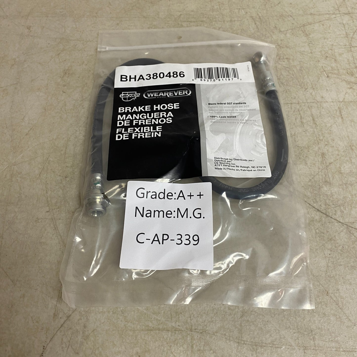 Carquest Wearever BHA380486 Brake Hose Assembly Rear 1998 2002 Dodge Dakota