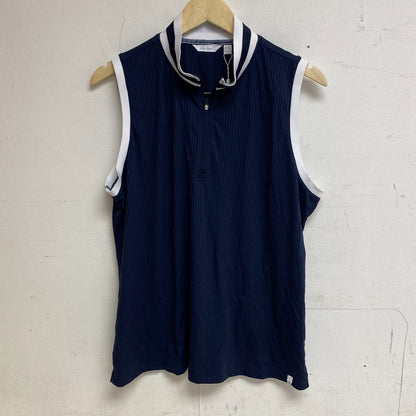 Lady Hagen Women's Smart Sleeveless Striped Polo Navy Blazer /White WGH11469 New