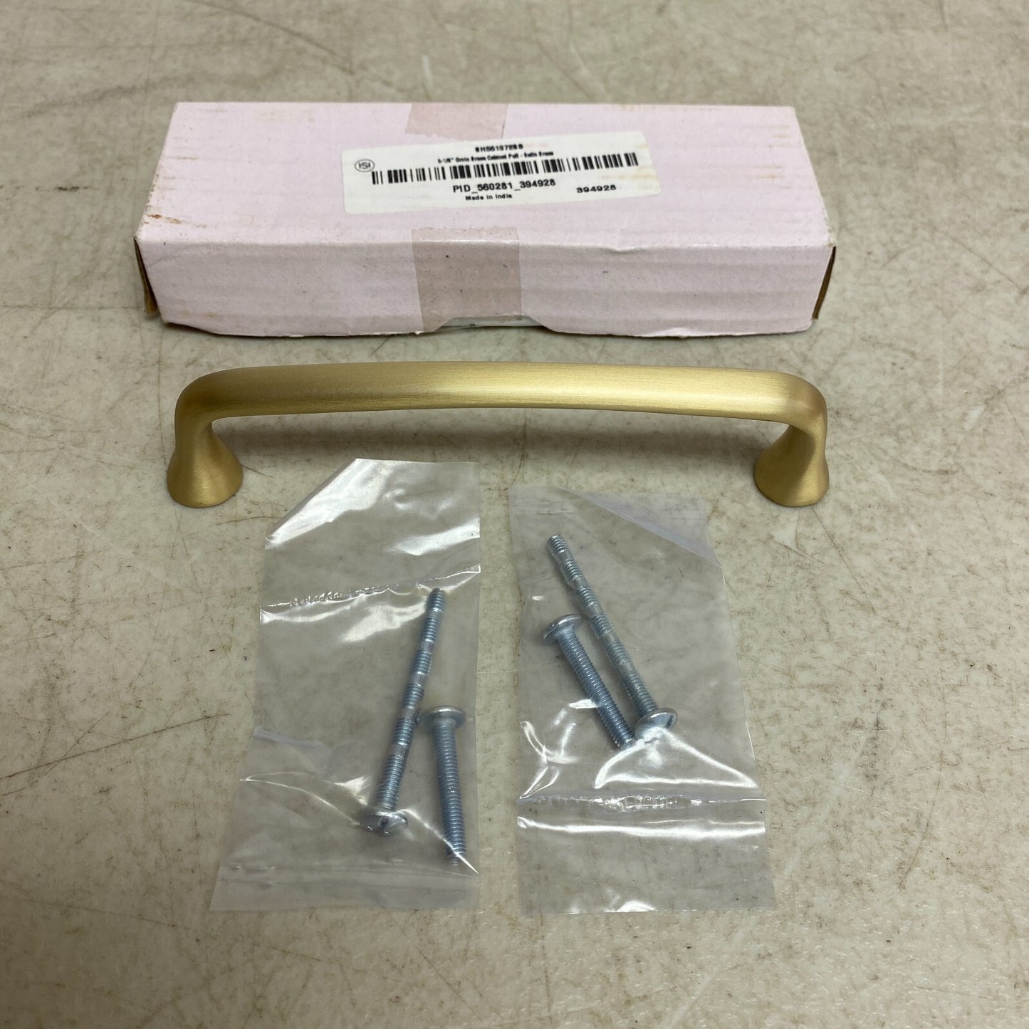 Signature Hardware 5-1/8" Orvin Brass Cabinet Pull - Satin Brass