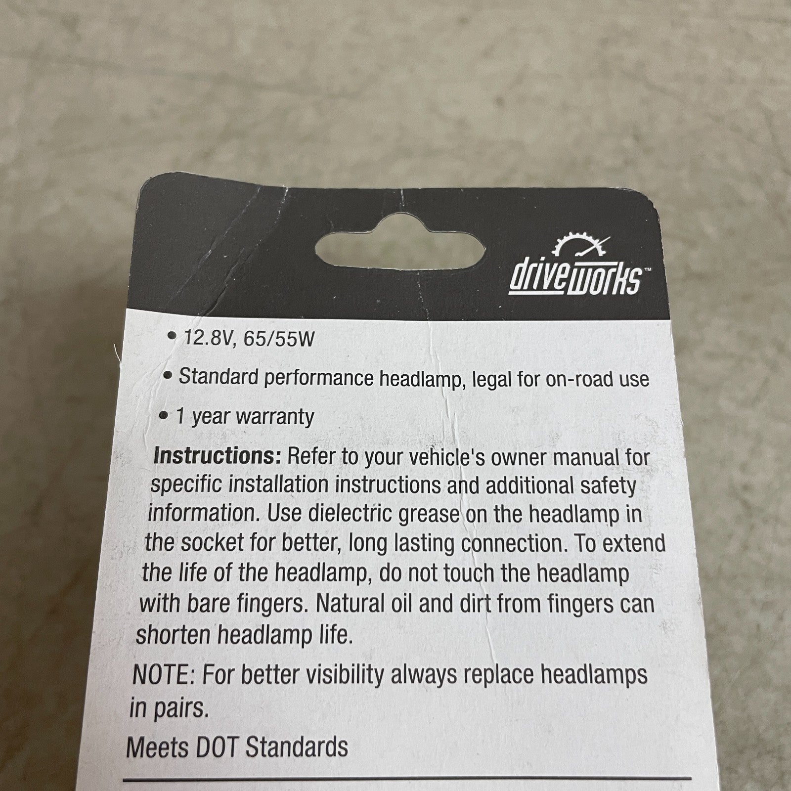 DriveWorks 9007 Halogen Headlamp Bulbs (2 Pack) Direct Replacement H4/9003