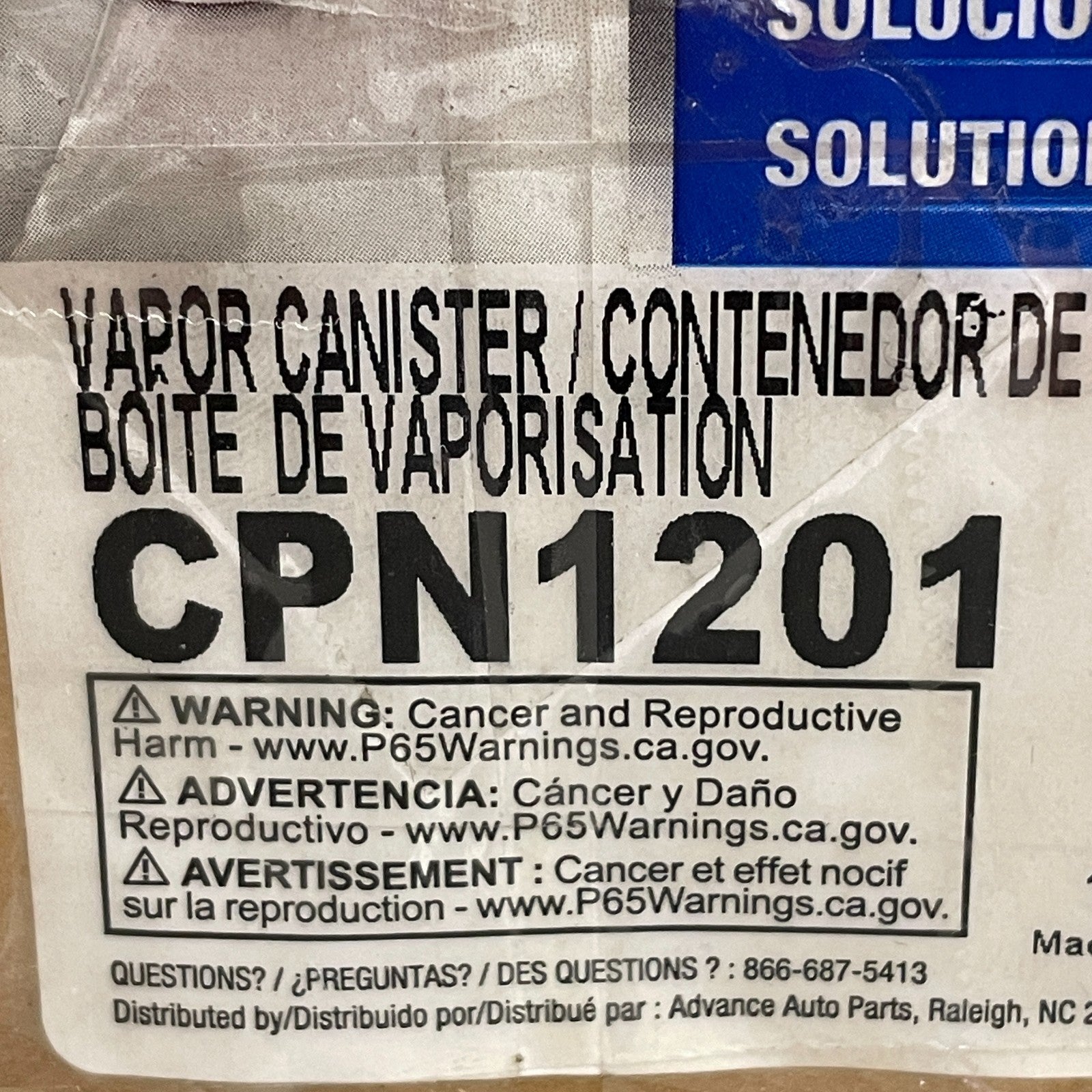 CARQUEST CPN1201 Premium Vapor Canister Charcoal Emission Canister