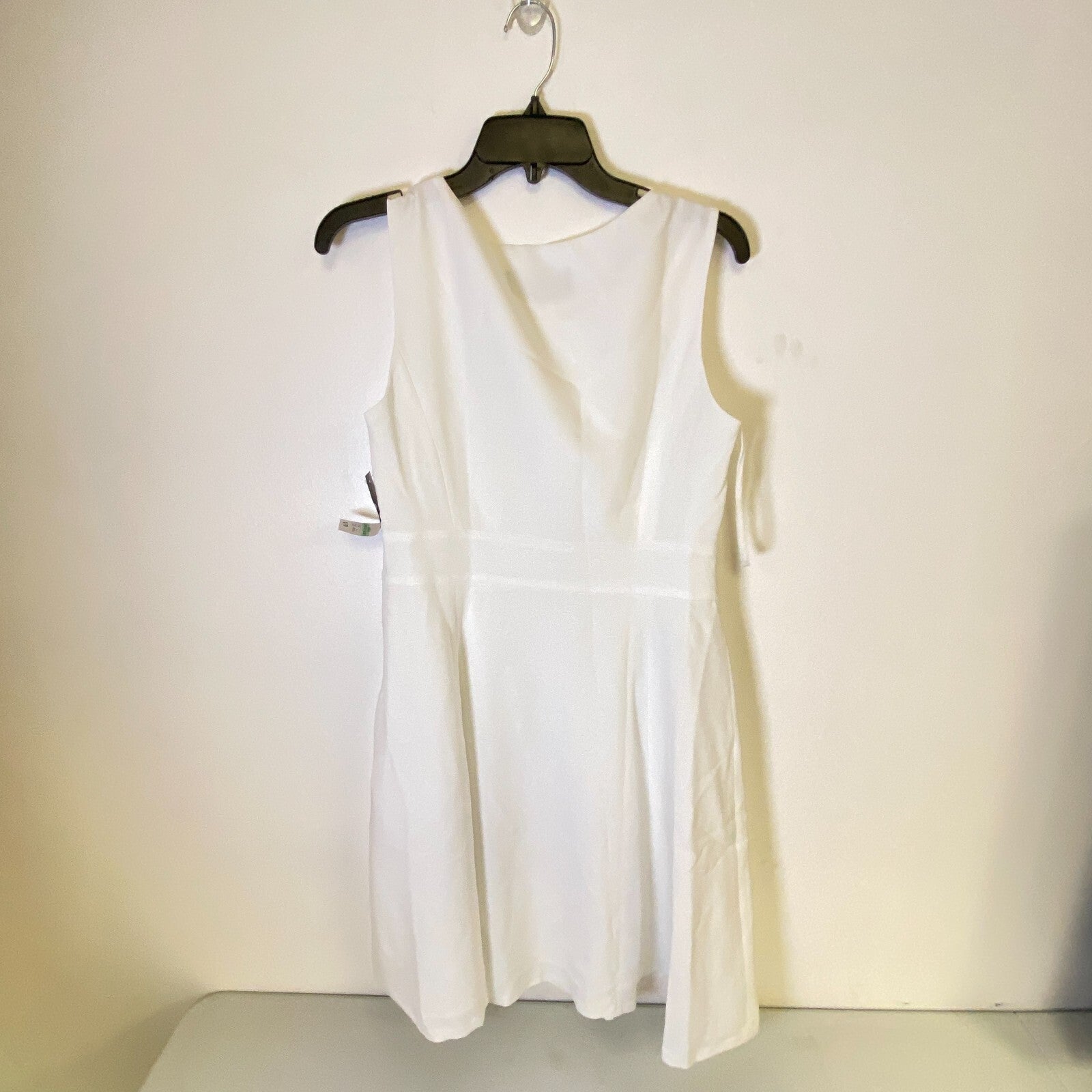 Black Label By Evan-Picone Sleeveless Fit+Flare Dress Size 8 Color Natural White
