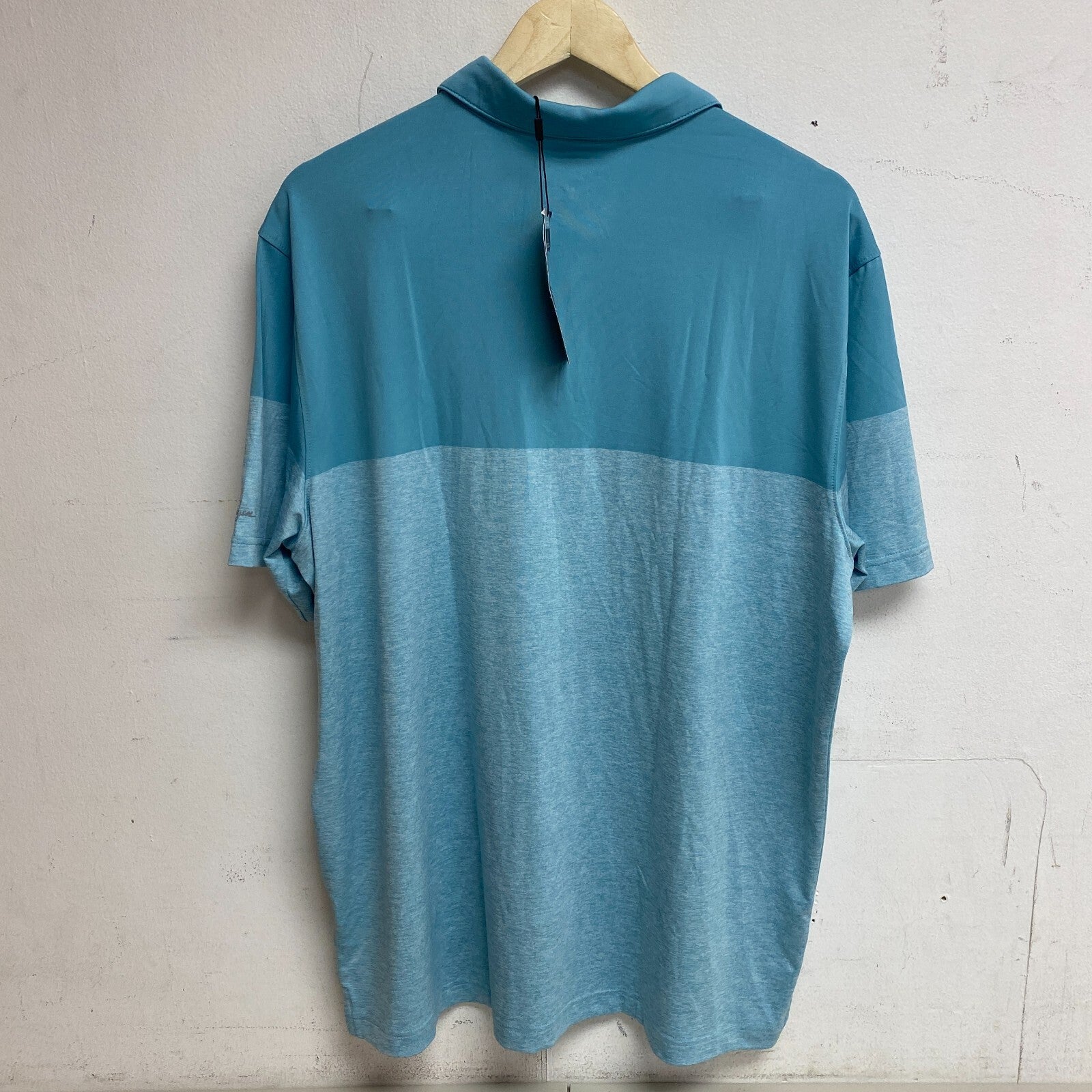 Walter Hagen Men's Perfect 11 Colorblock Polo Tee Warm Blue/Warm Blue Heather