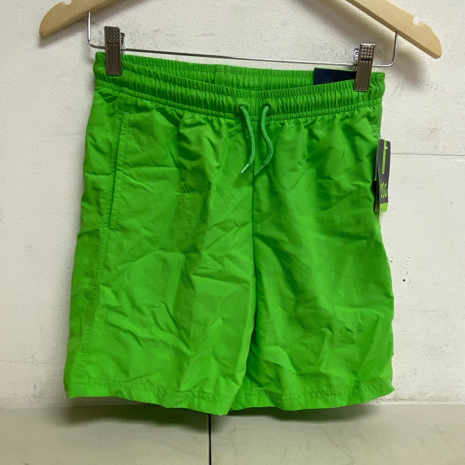 DSG Boys Woven Volley Short Gamer Green Athletic Fit Solid Stylish DAB12113