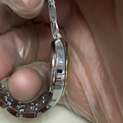 Armitron Women's Easy to Read Dial Bracelet Watch Gold/Silver Band 75/5304TB