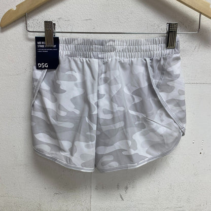 DSG Girls' Mid Rise Stride Run Shorts Camo Pure White Summer DAG12116PRT