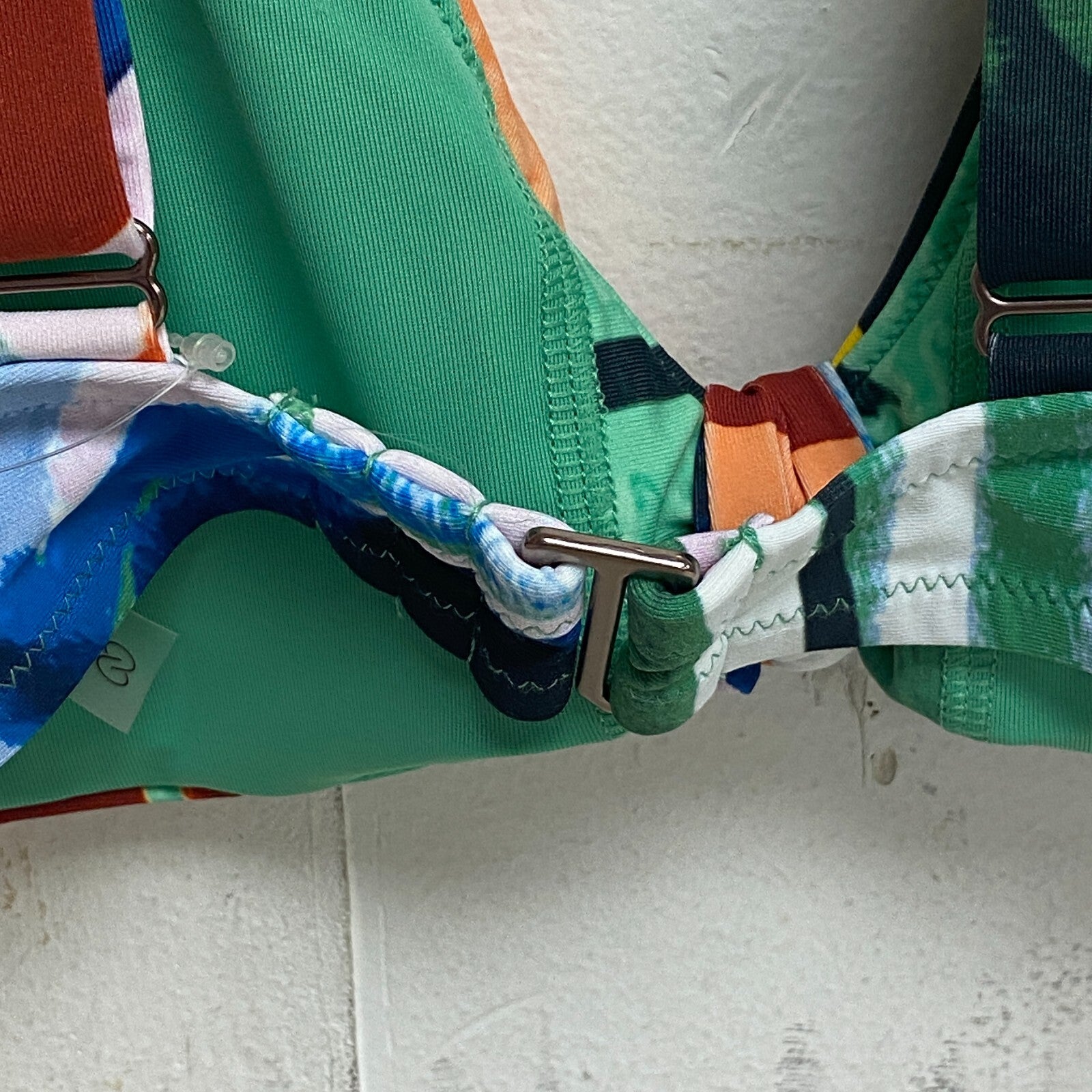 Calia Women's Tie Front Bikini Top Painterly Floral Multi WSA22200PRT BRAND NEW