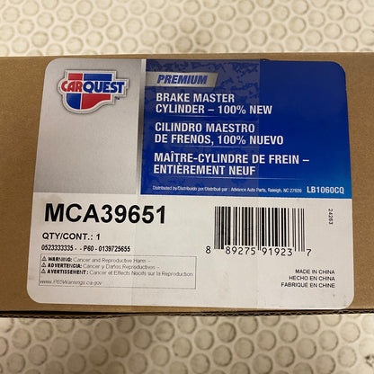 Carquest MCA39651 Premium Brake Master Cylinder (BR)