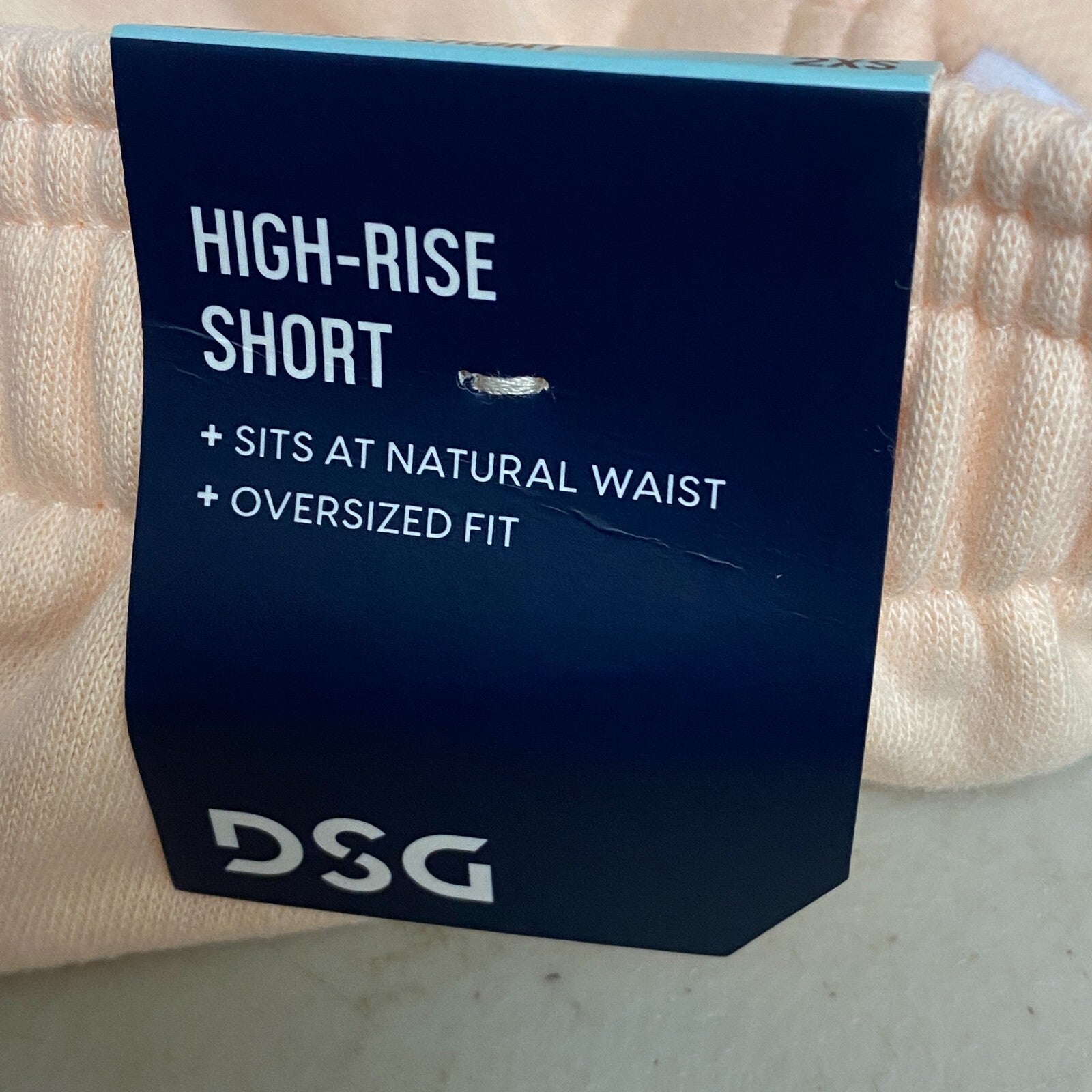 DSG Girls Relaxed Fit Boyfriend Fleece High Rise Shorts Peach Milk DAG13431