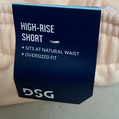DSG Girls Relaxed Fit Boyfriend Fleece High Rise Shorts Peach Milk DAG13431
