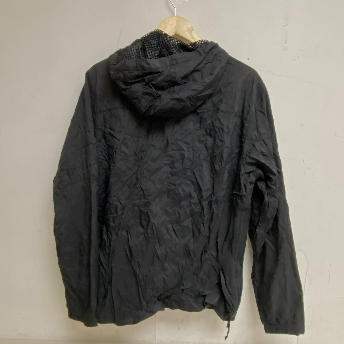 DSG Mens Woven Jacket Pure Black Windbreaker Solid Long Sleeve DAM12602VC