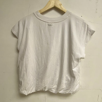 Calia Womens Everyday Twist Crop Tee Pure White Short Sleeve Solid WAX11216