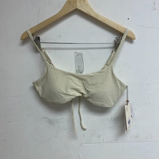 Calia Women's Swim Collection Racerback Tie Back Bikini Top Light Sand WSA23200N