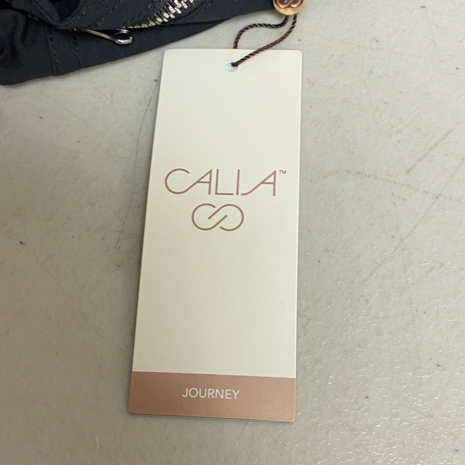 Calia Womens 3.5" Journey Woven Paperbag High Rise Short Pure Black WAX12303