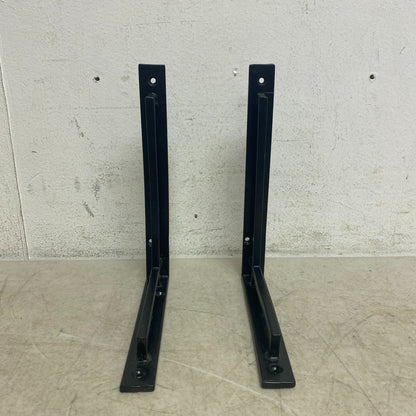 Signature Hardware Harridge Cast Iron 9" Shelf Bracket - Black Powder Coat