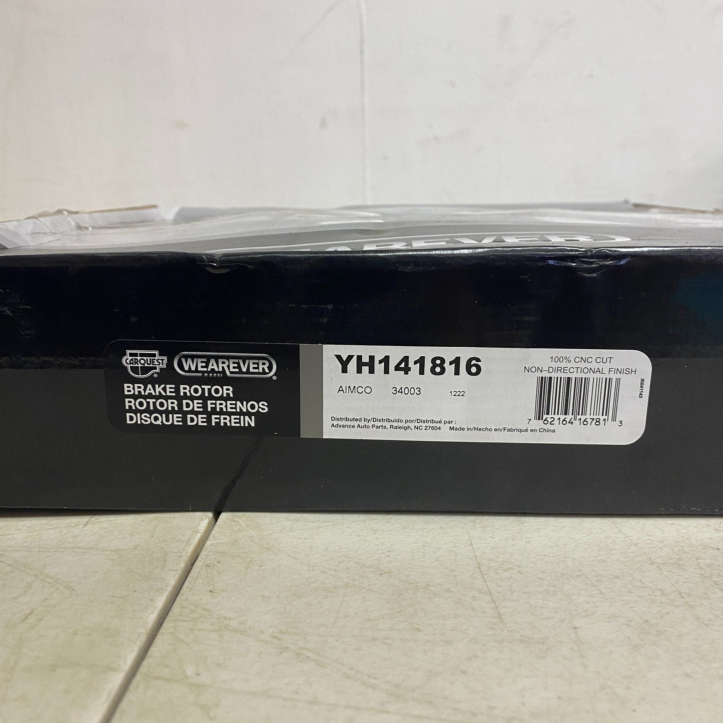 Carquest Wearever Brake Rotor Meets or Exceeds OE Specs YH141816