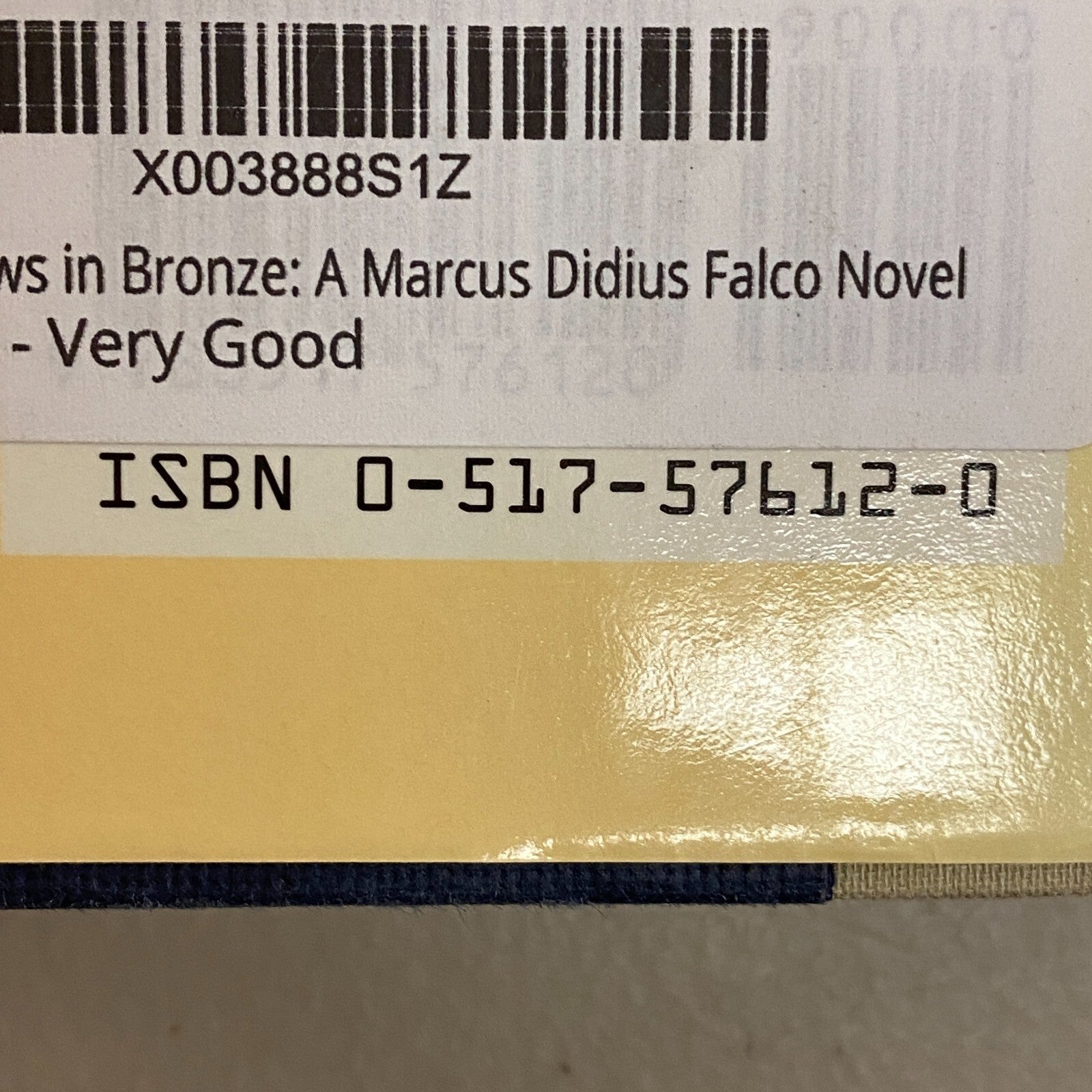 Shadows in Bronze: A Marcus Didius Falco Novel Davis, Lindsey hardcover Good