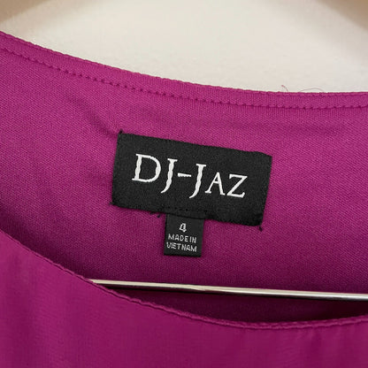 Dj Jaz 3/4 Split Sleeve Embellished Popover Sheath Dress Color: Orchid Size 4