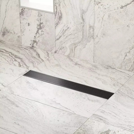 Signature Hardware 24" Effendi Linear Shower Drain- Matte Black