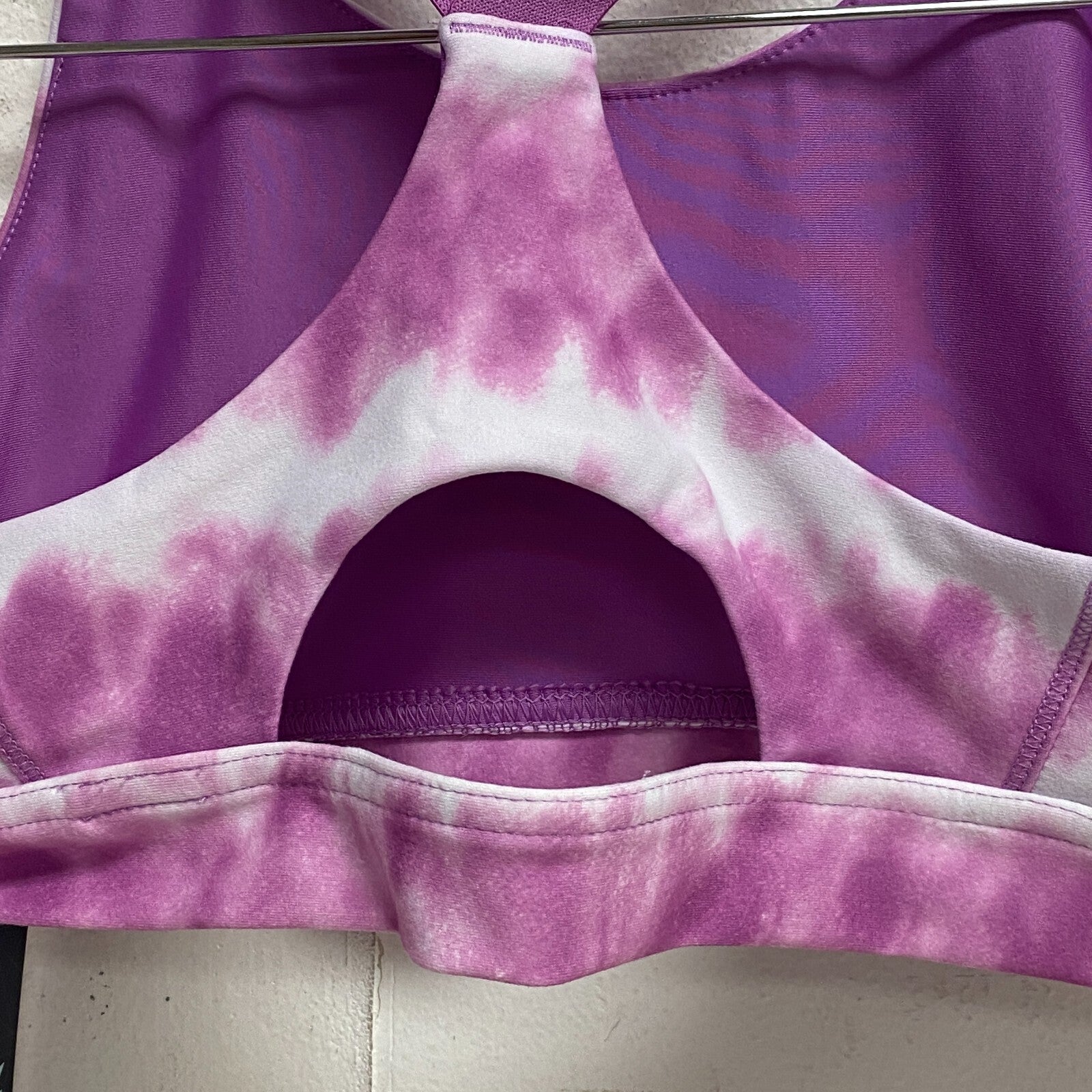 DSG Girls Performance Swim Aspire Bra Top PRT Stripe Dye Pink DAG11700PRTXG