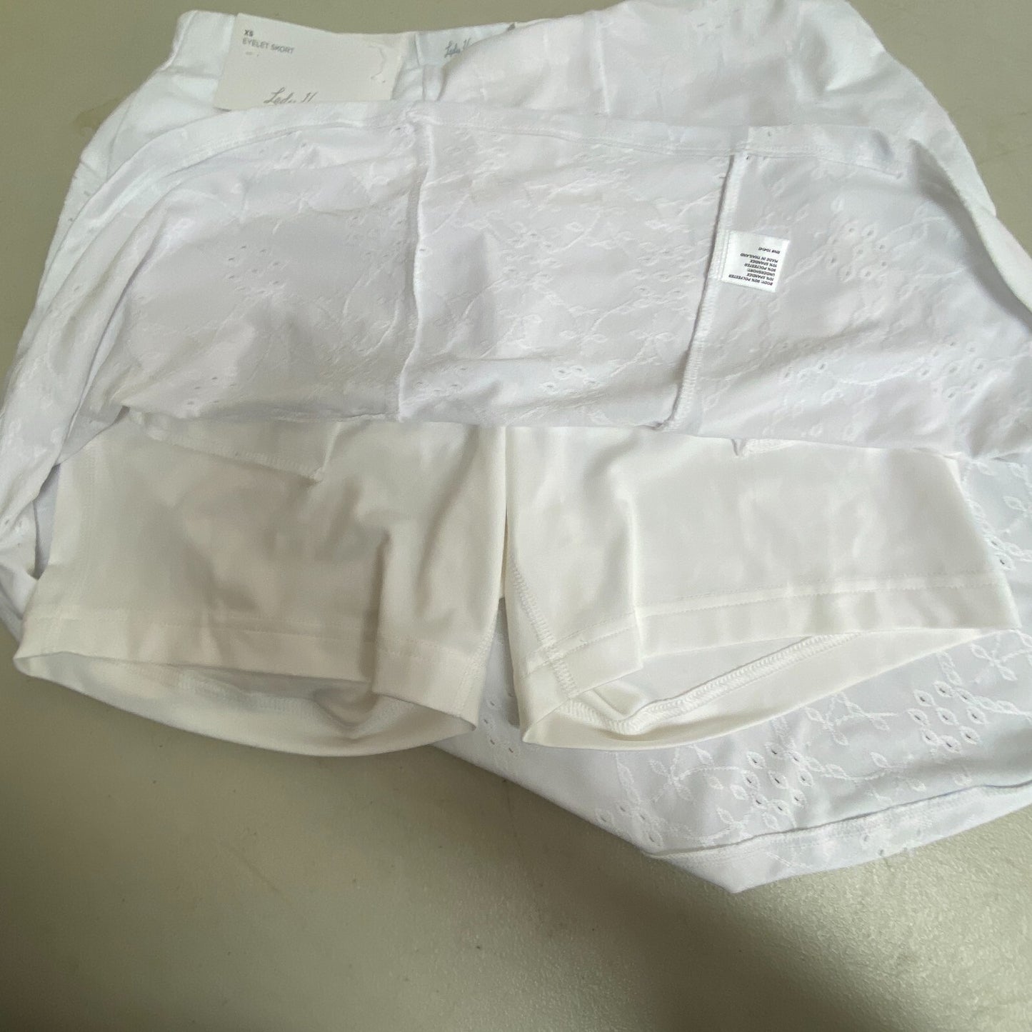 Lady Hagen Women's Eyelet Cute High Rise Skort Pure White WGH17446 New