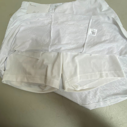 Lady Hagen Women's Eyelet Cute High Rise Skort Pure White WGH17446 New