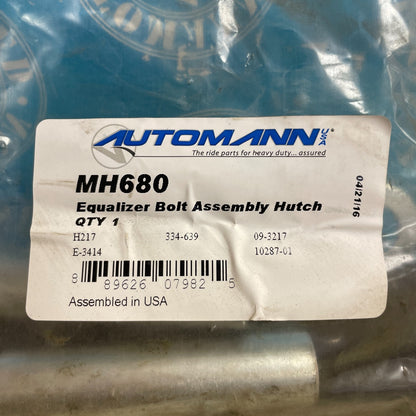 Automann MH680 Equalizer Bolt Kit E3414 WA12-5026 for Hutch & Great Dane