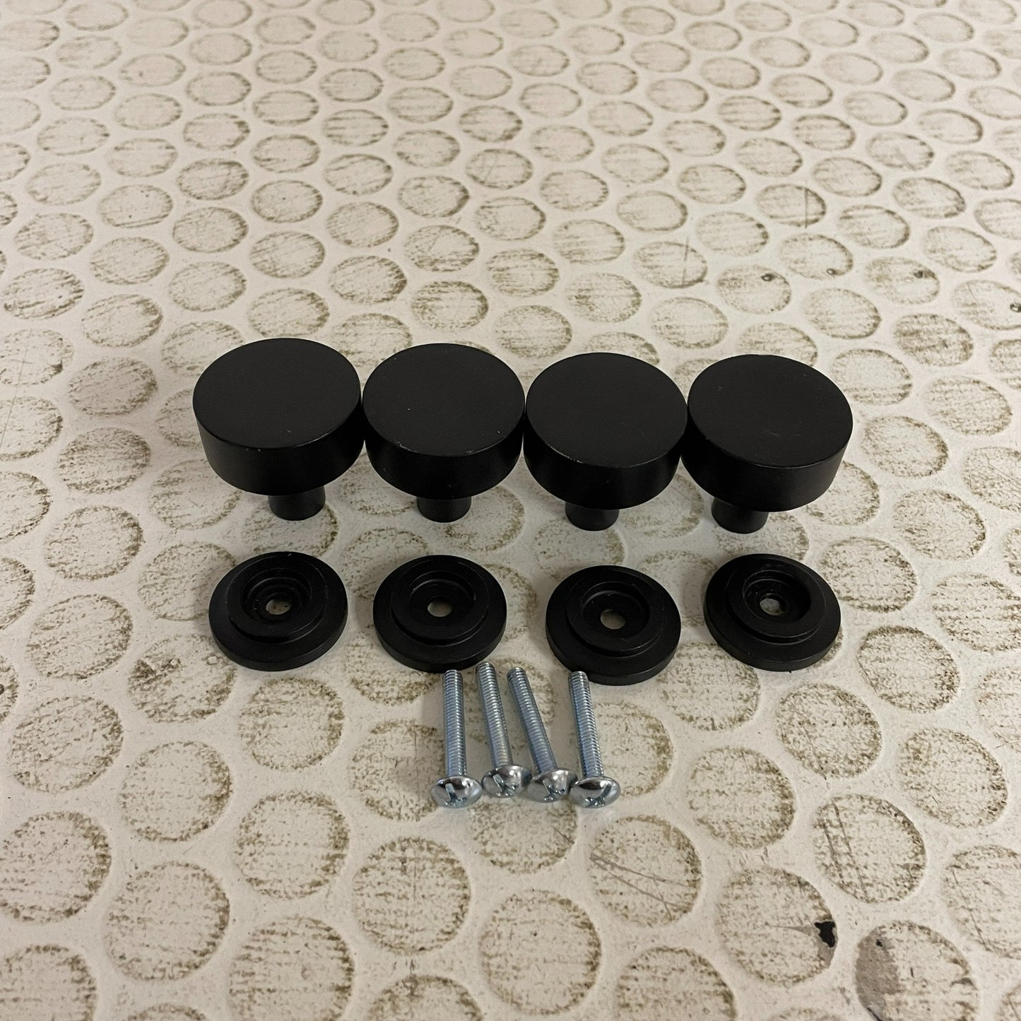 Signature Hardware Colmar 1¼″ Solid Brass Cabinet Knob Black, 4 PACK - 953576