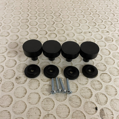 Signature Hardware Colmar 1¼″ Solid Brass Cabinet Knob Black, 4 PACK - 953576