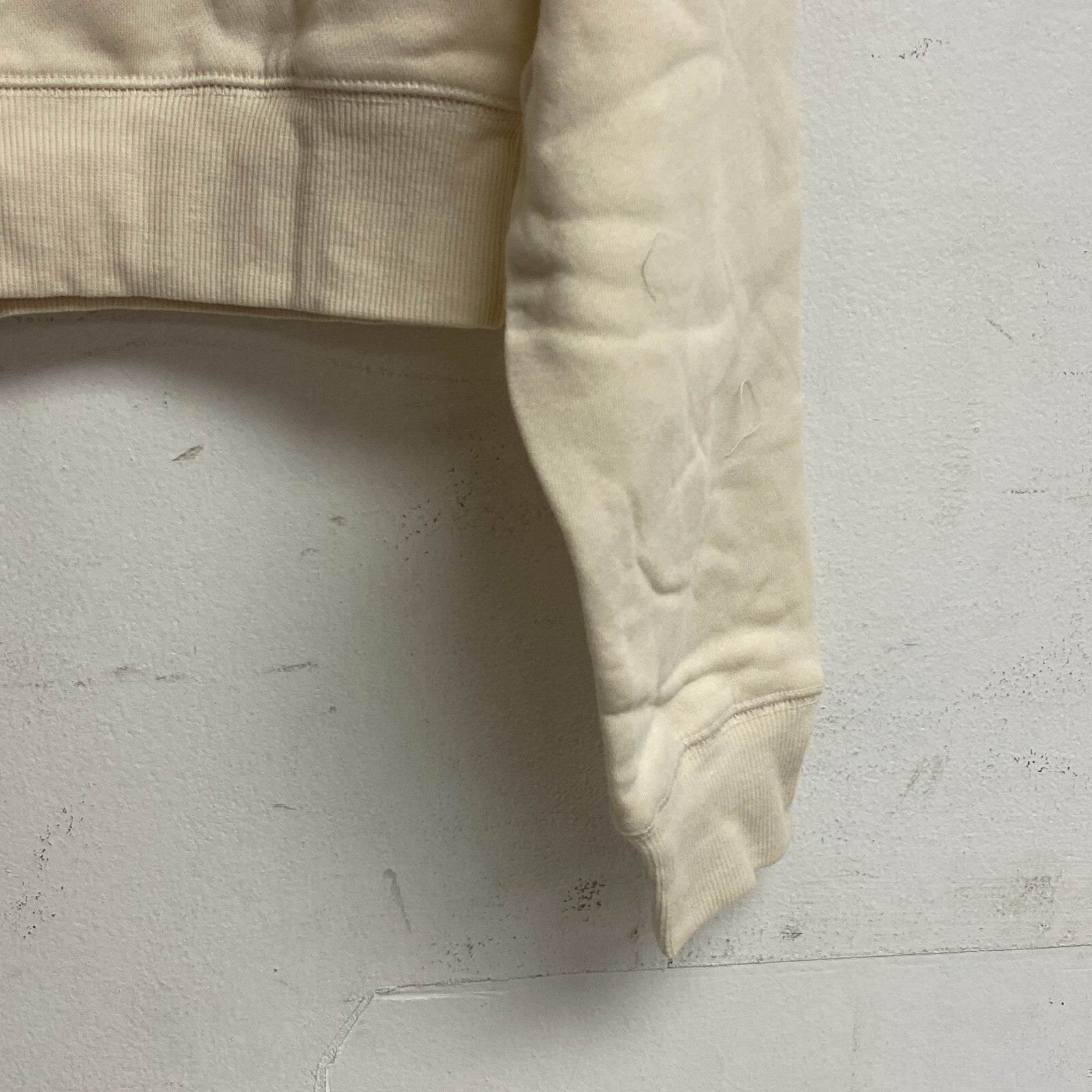 Arizona Jean Co. Women's Cropped Zip Up Hoodie Size Small Color: White Cap