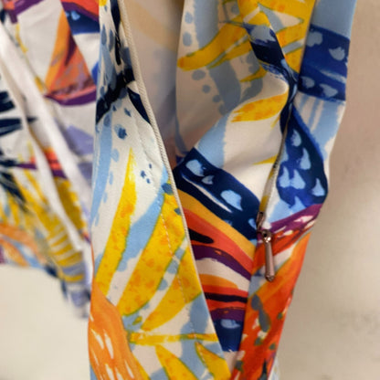 Calia Women's Tulip Hem Board Short Watercolor Palms Multi Tropical WSA21504PRT