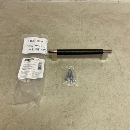 Signature Hardware 6-3/8" Jerico Cabinet Pull - Polished Nickel/Black Bronze