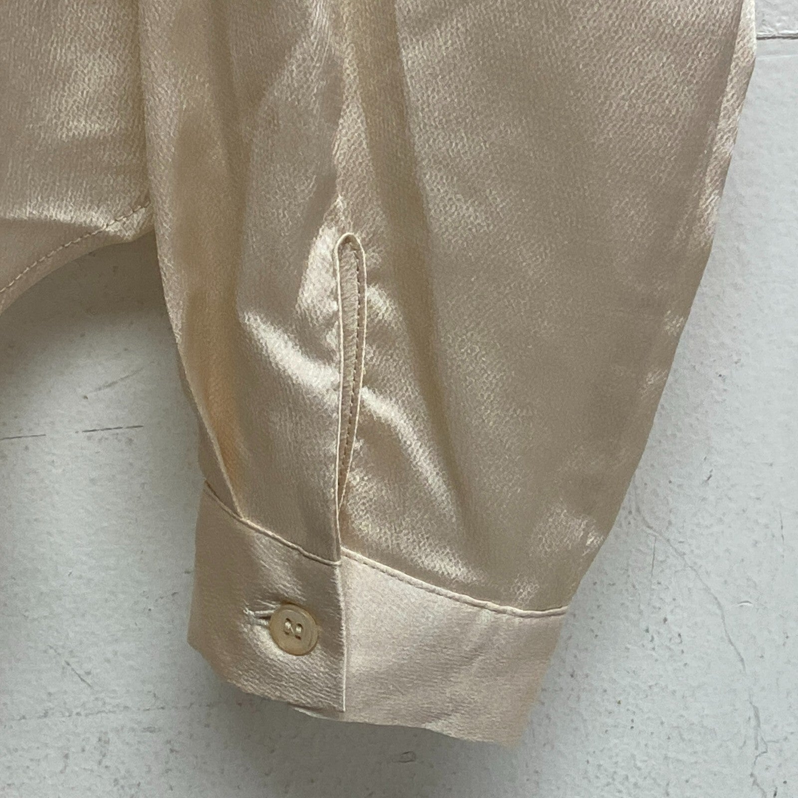 ASOS Design Peasant Shirt Womens Size US 8 Polyester Cream Blouse Top