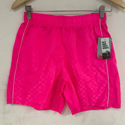 DSG Youth Woven Soccer Shorts Knockout Pink Drawcord Elastic Waist DAB10800