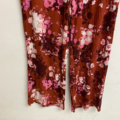 AMBRIELLE SLEEPWEAR 2-pc set sleeveless tank top and pajama pant size M floral