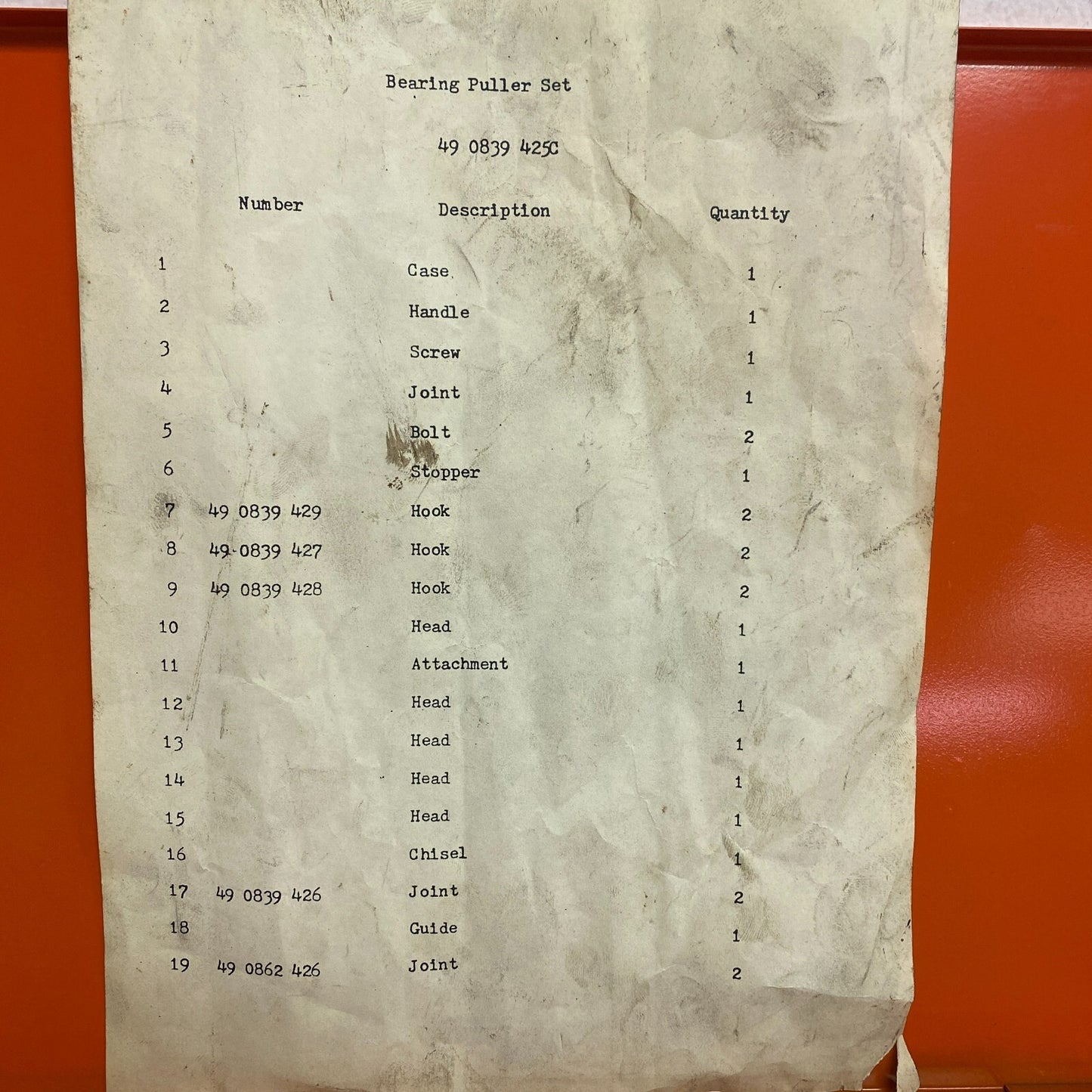 Mazda Puller Set, Bearing 49 0839 425C , #771-1CP