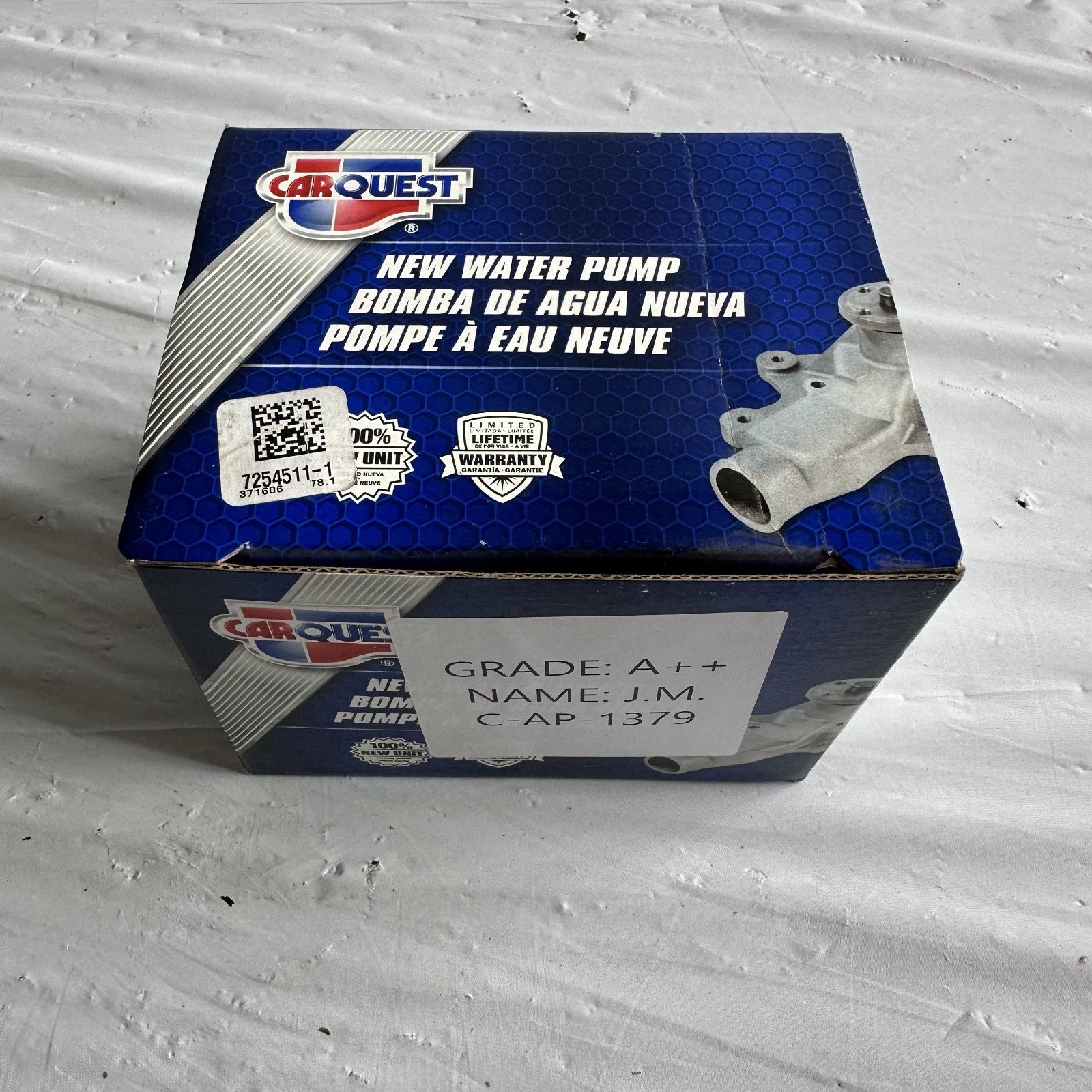 Carquest T1183 Engine Water Pump w Gasket Fits Select GM & Ford