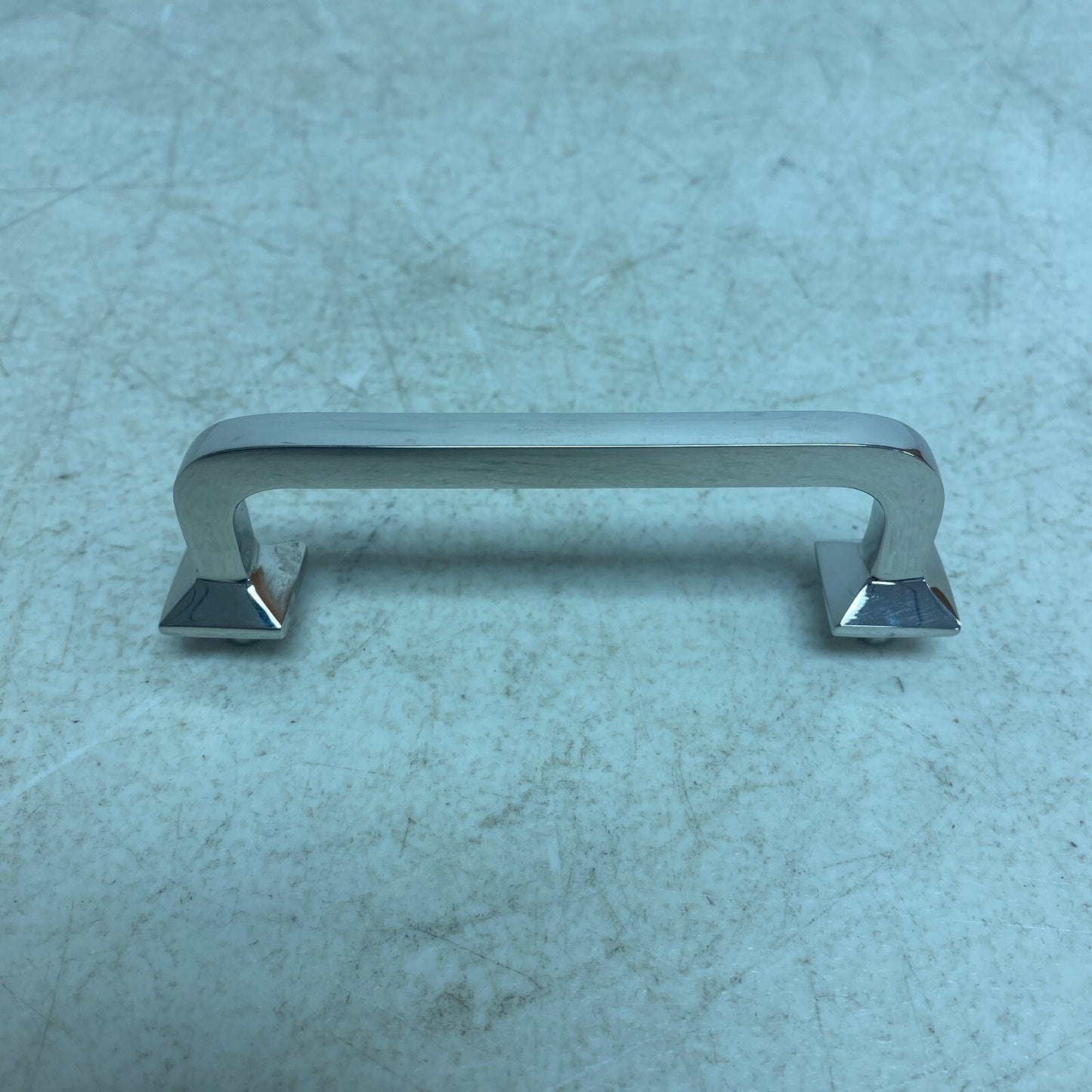 Signature Hardware 4'' Klein Solid Brass Cabinet Pull - Polished Nickel