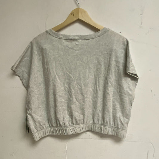 DSG Womens Cinched Hem Tee Light Heather Grey Solid Summer Stylish DAW12116H