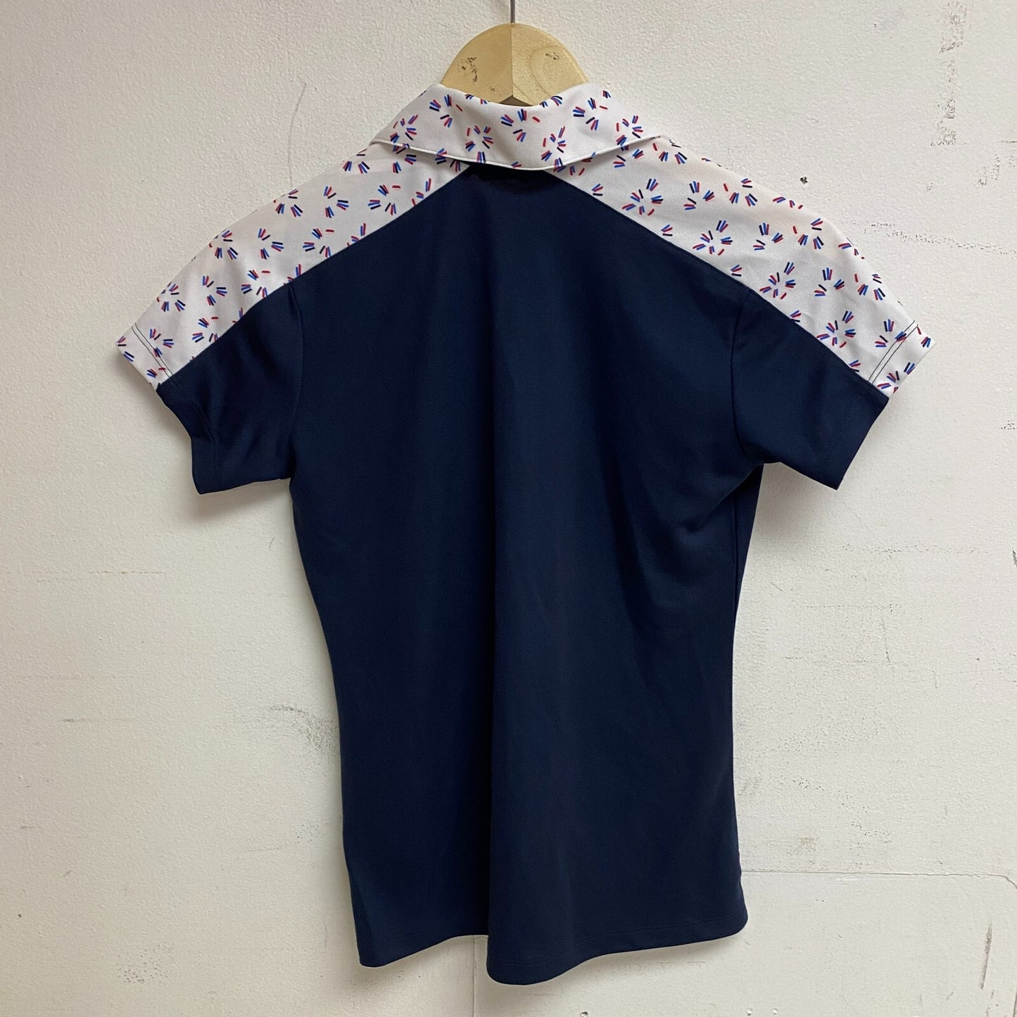 Lady Hagen Women' Print Block Short Sleeve Polo White / Dark Navy  WGH11451