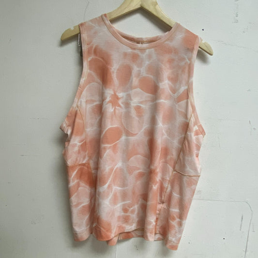 Calia Womens Split Back Muscle Tank Aquatic Coral Peach Sleeveless WAX11223PRT