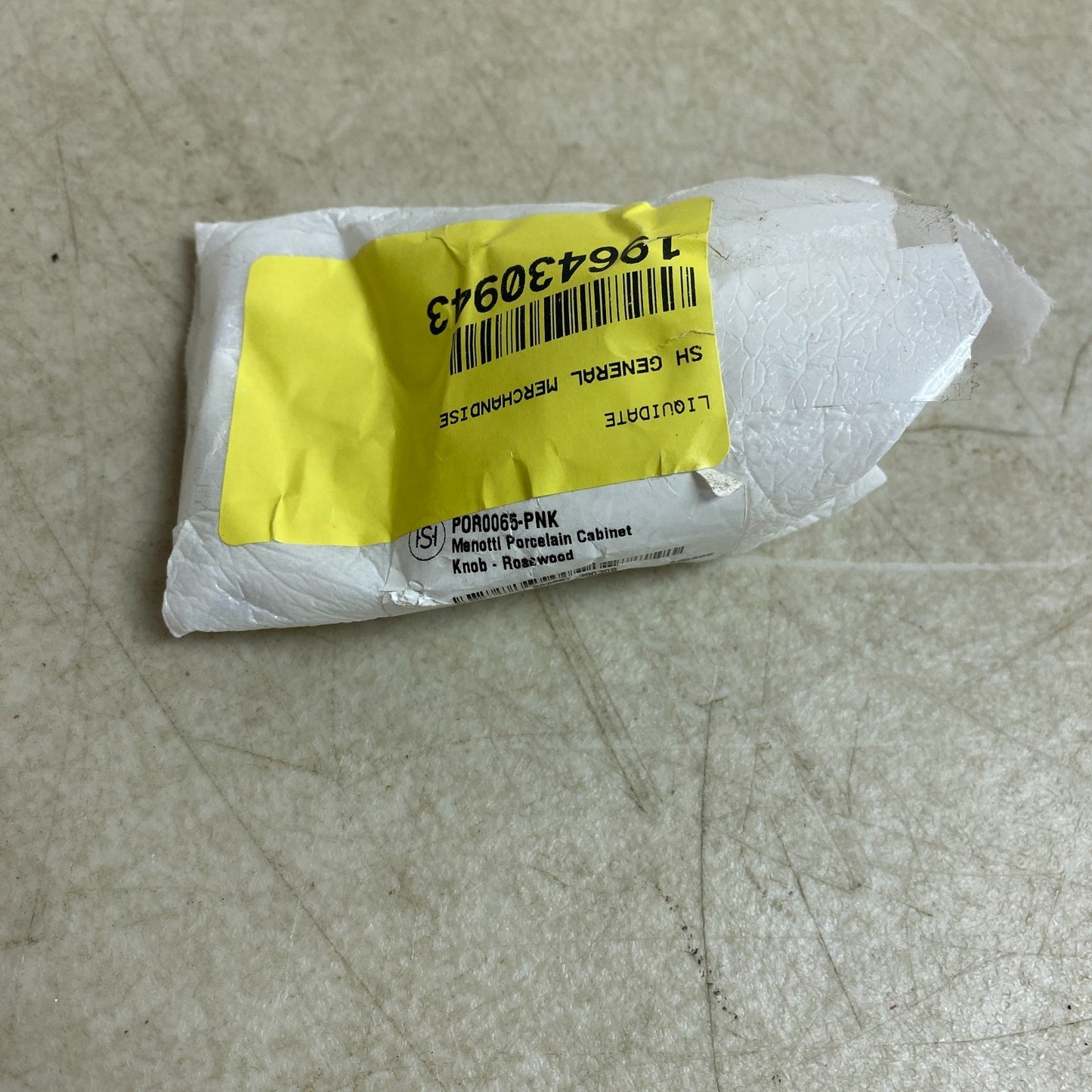 Signature Hardware Menotti Porcelain Cabinet Knob Rosewood POR0065-PNK