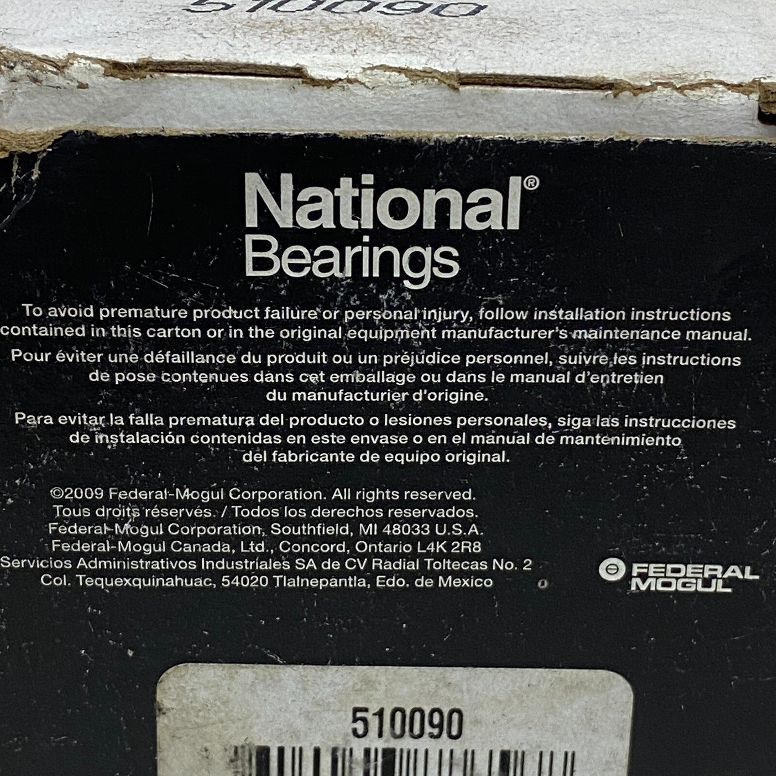 Federal Mogul National Wheel Bearing 510009 NOS