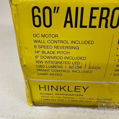 Hinkley Lighting 906760-LDD Aileron 60" 3 Blade Indoor LED - Matte Black