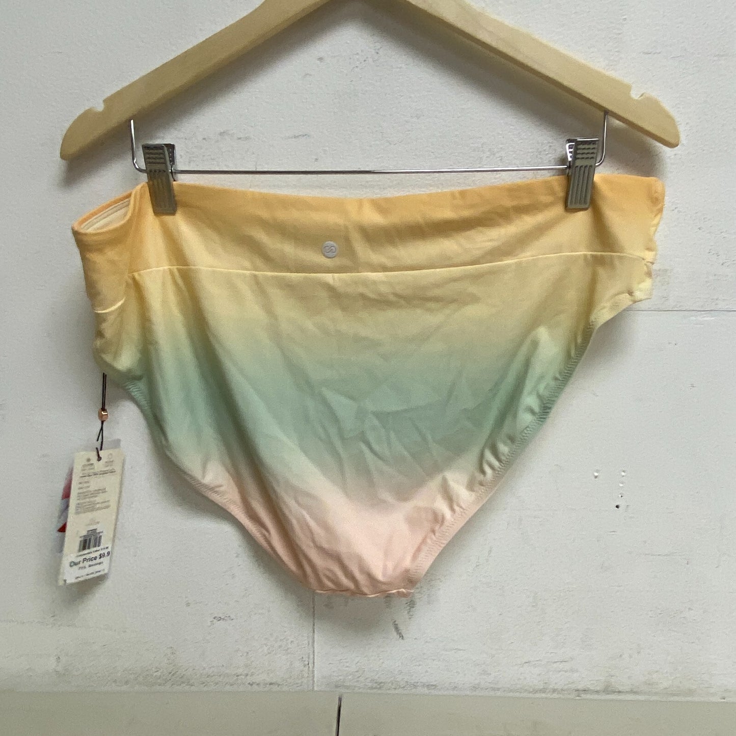 CALIA Wide Banded High Leg Swim Bottoms Orange Multi WSA23414PRT