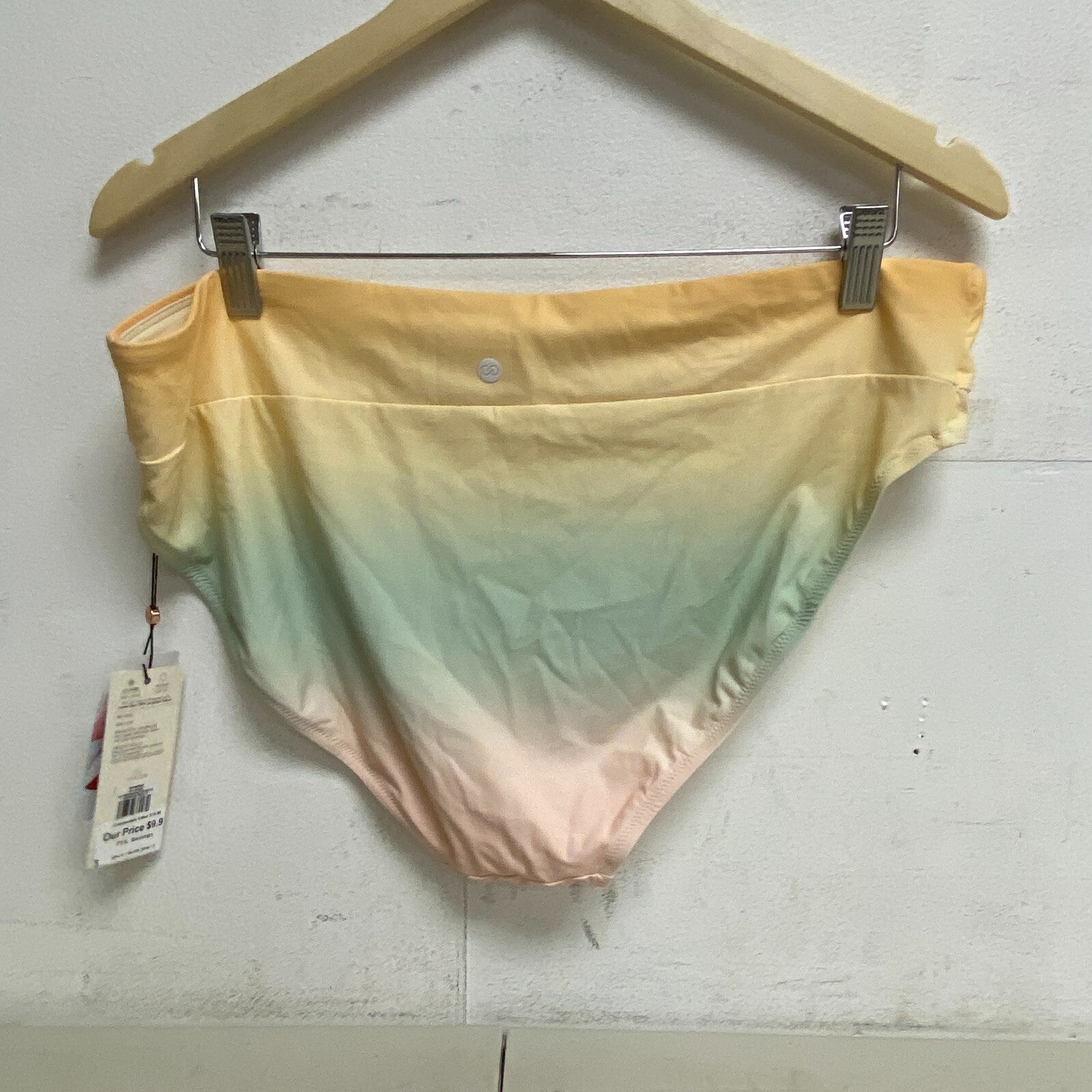 CALIA Wide Banded High Leg Swim Bottoms Orange Multi WSA23414PRT