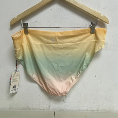 CALIA Wide Banded High Leg Swim Bottoms Orange Multi WSA23414PRT