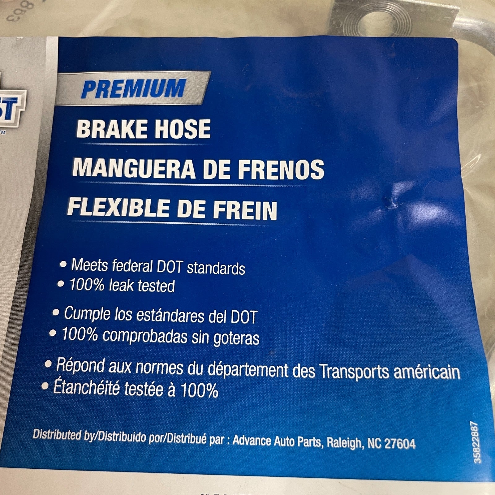 Carquest BHA38106 Premium 17" Flexible Brake Hose Assembly w/ Copper Washers