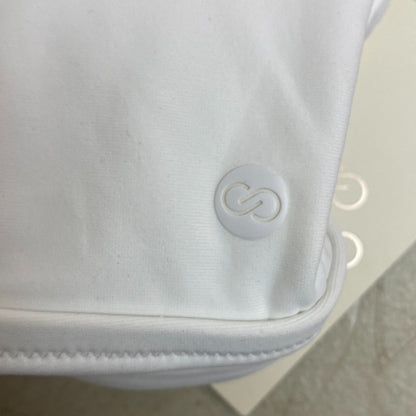 Calia Women's Swim Runched Front Cross Top Pure White WSA23204 Brand New!