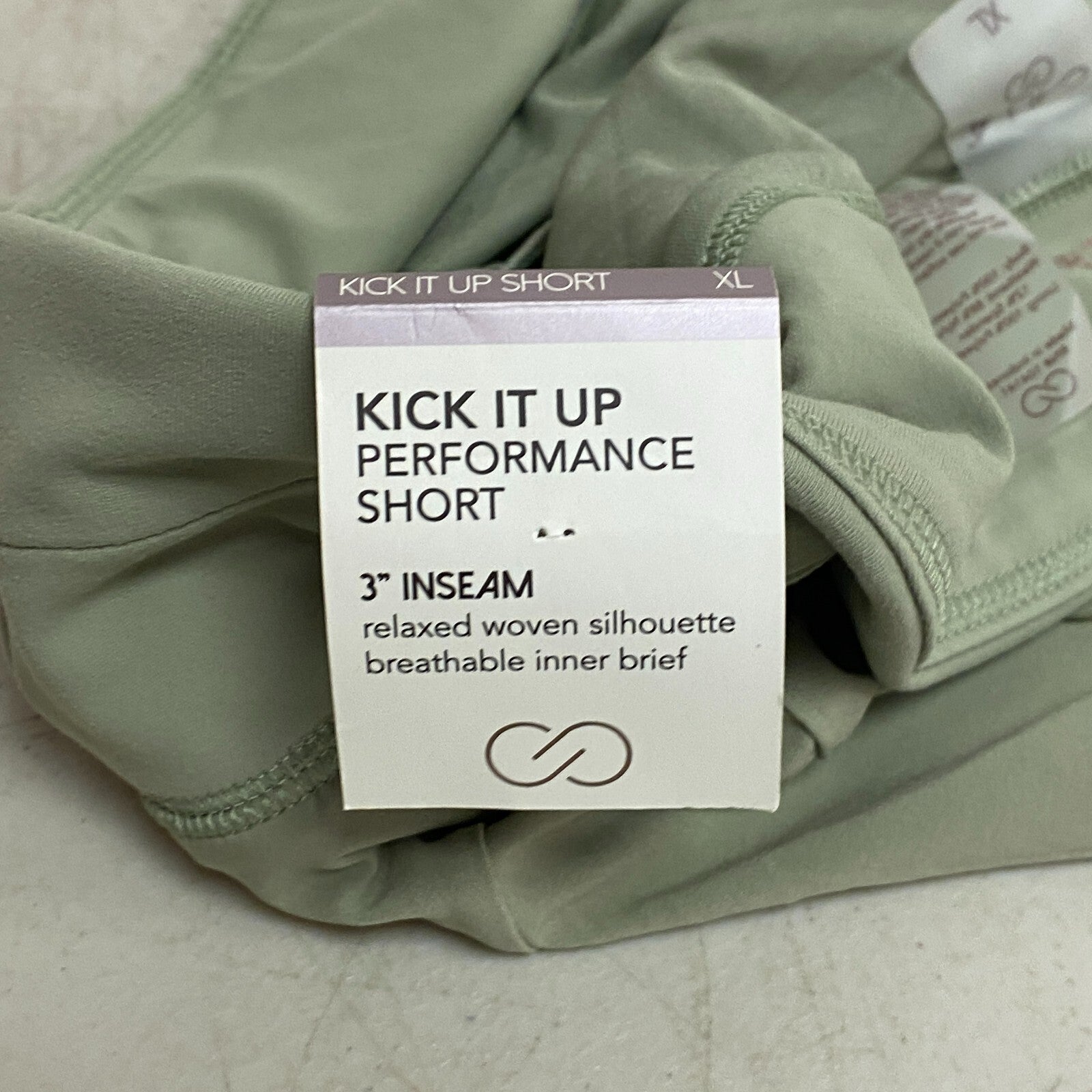 Calia Womens 3" Inseam Kick it Up Short Smudge Sage Relaxed Fit Solid WAX12261